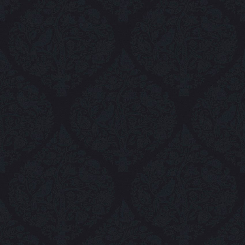 142059 Woodland Fable Navy Wallpaper by Graham & Brown