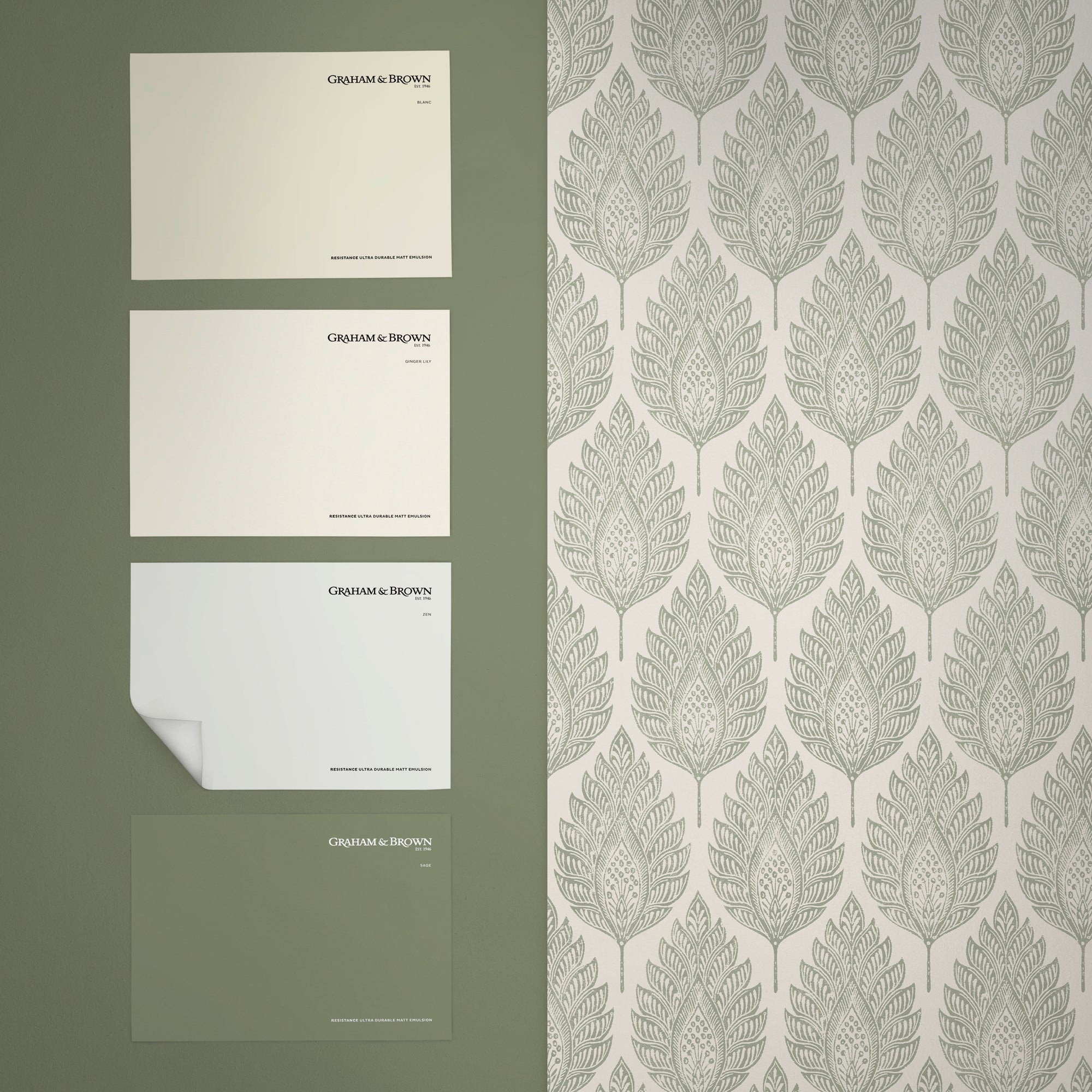 142307 Flame Leaf Neutral Wallpaper by Graham & Brown