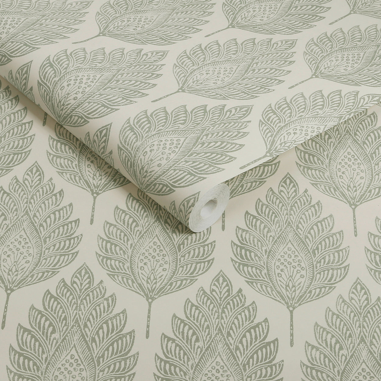 142307 Flame Leaf Neutral Wallpaper by Graham & Brown