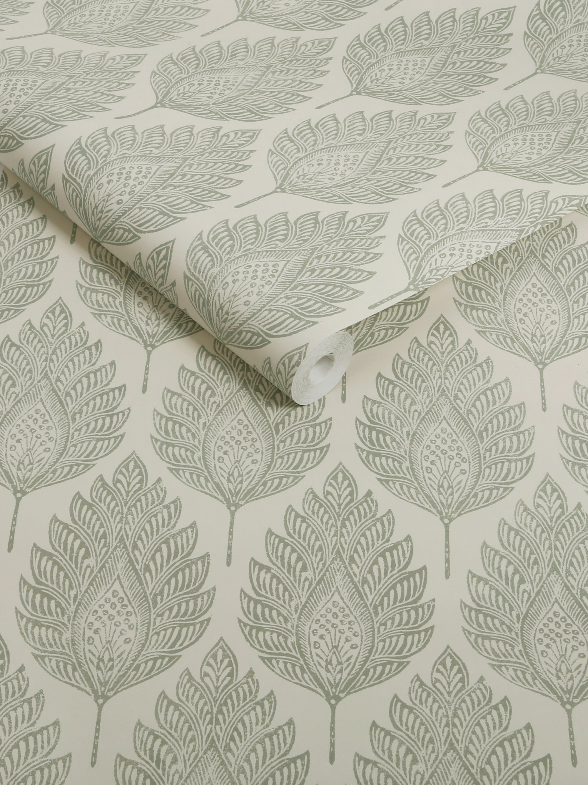 142307 Flame Leaf Neutral Wallpaper by Graham & Brown
