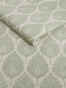 142307 Flame Leaf Neutral Wallpaper by Graham & Brown