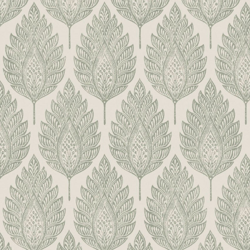 142307 Flame Leaf Neutral Wallpaper by Graham & Brown
