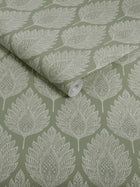 142308 Flame Leaf Sage Wallpaper by Graham & Brown