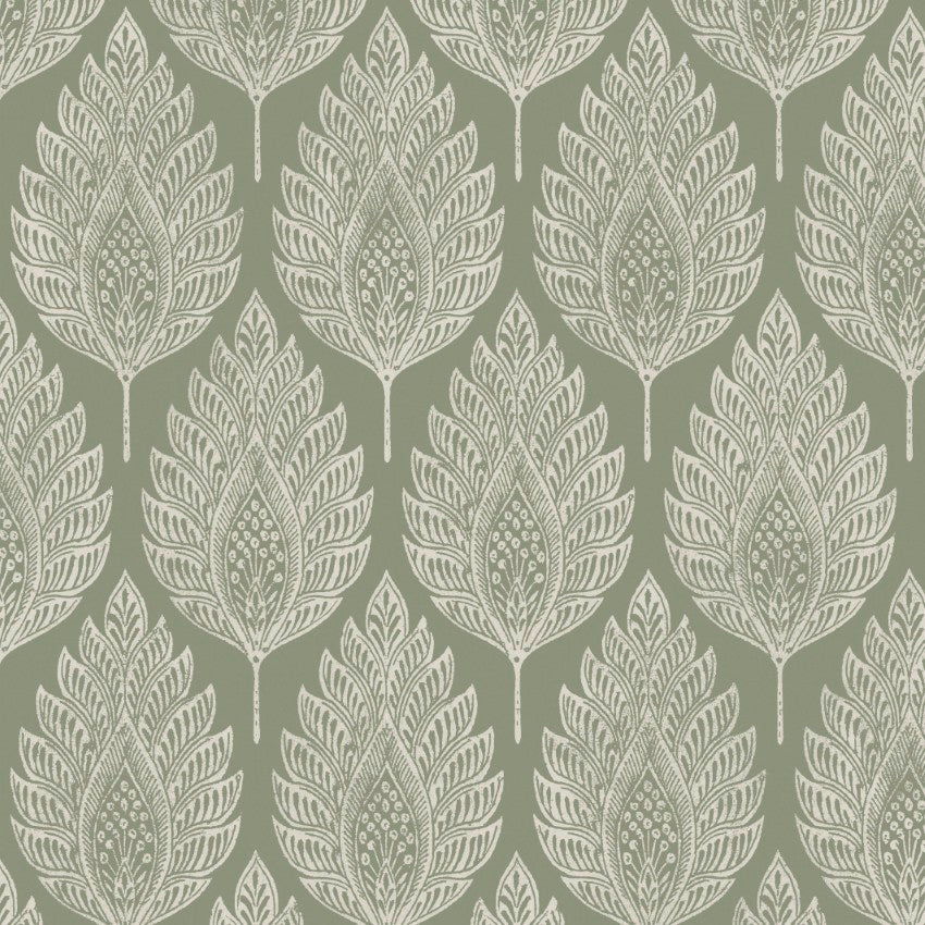 Flame Leaf Sage Wallpaper by Graham & Brown