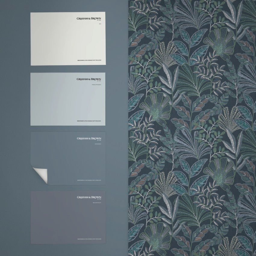 142319 Vendura Weave Navy Wallpaper by Graham & Brown
