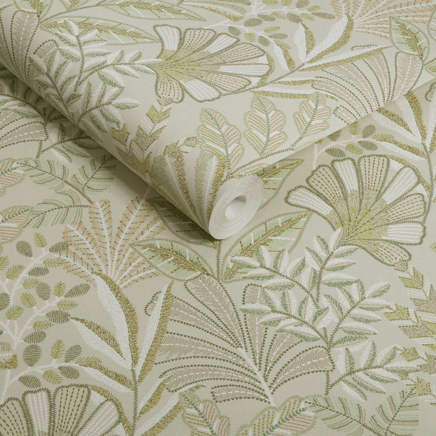 142321 Vendura Weave Sage Wallpaper by Graham & Brown