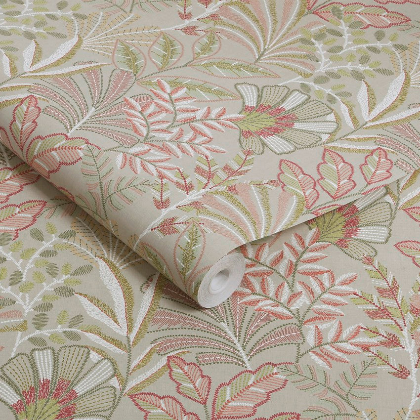142323 Vendura Weave Pink Wallpaper by Graham & Brown