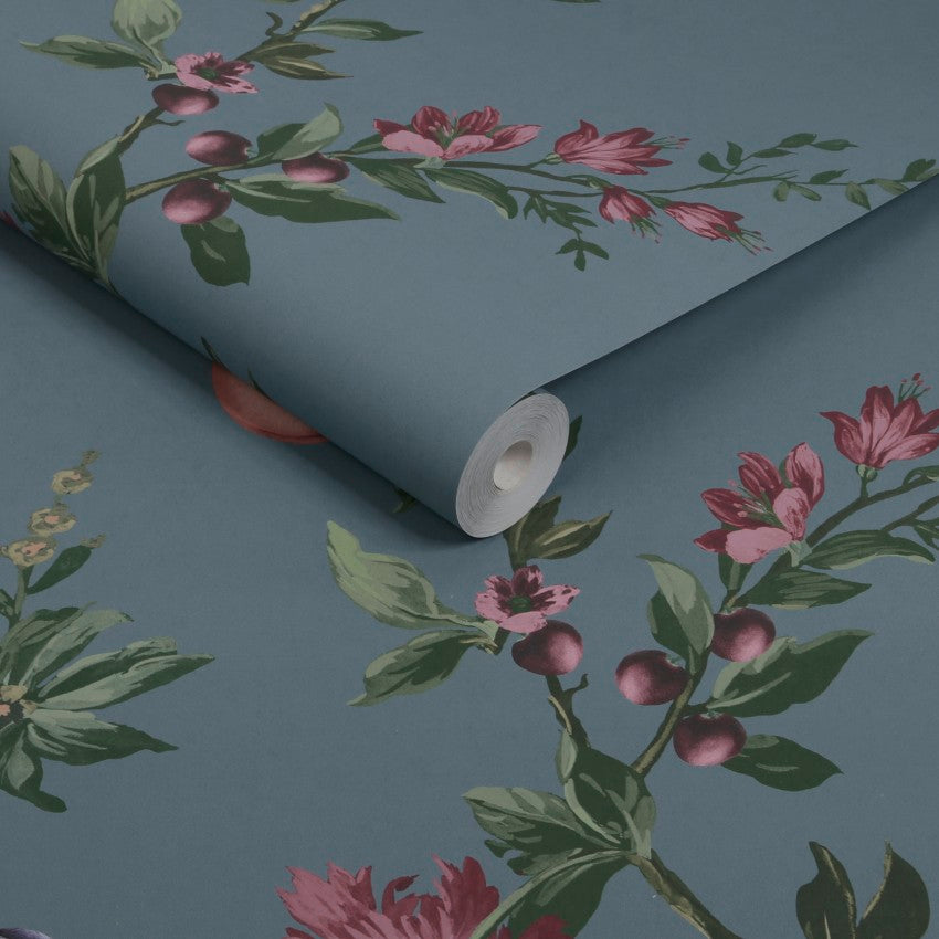 142340 Allurium Denim Wallpaper by Graham & Brown