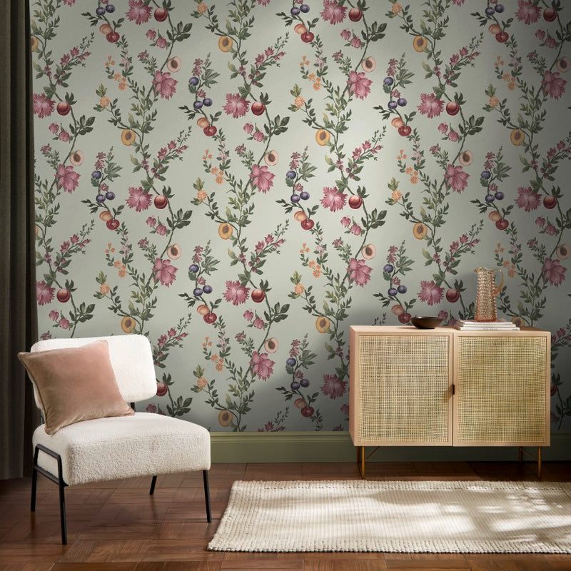 142342 Allurium Sage Wallpaper by Graham & Brown