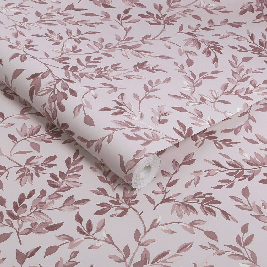 142346 Archivist’s Leaf Pink Wallpaper by Graham & Brown