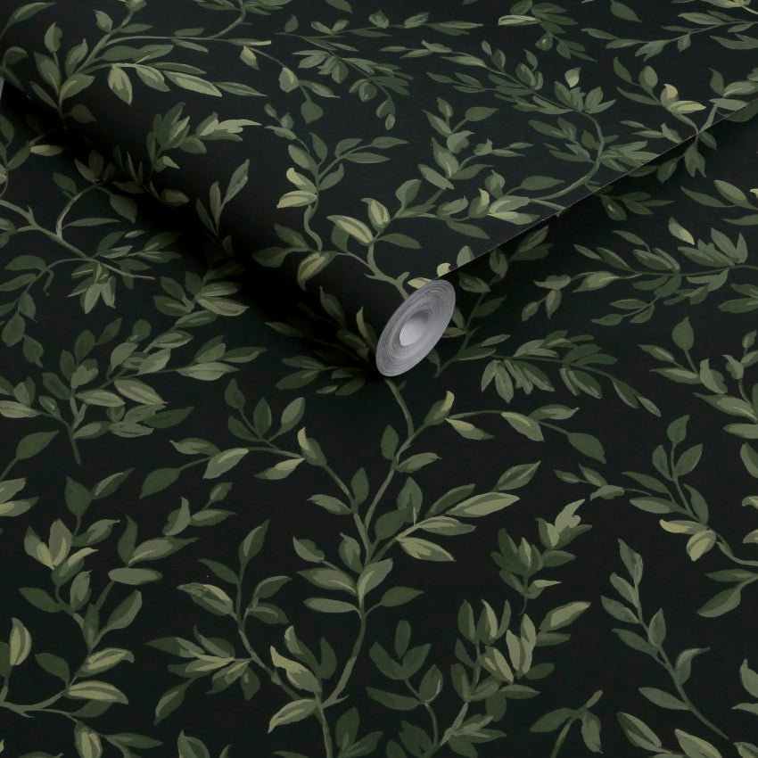 142347 Archivist’s Leaf Night Wallpaper by Graham & Brown