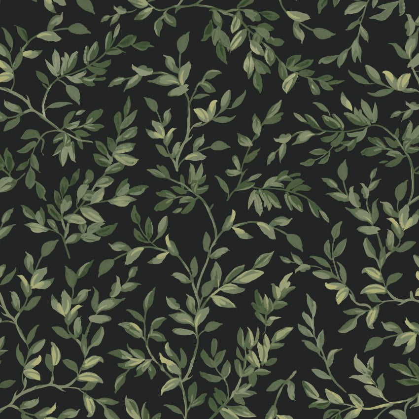 142347 Archivist’s Leaf Night Wallpaper by Graham & Brown