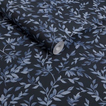 142349 Archivist’s Leaf Navy Wallpaper by Graham & Brown