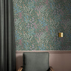 142352 Painterly Flora Green Wallpaper by Graham & Brown
