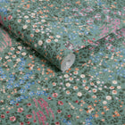 142352 Painterly Flora Green Wallpaper by Graham & Brown