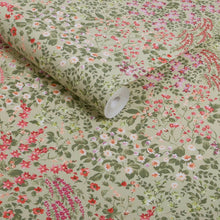 142355 Painterly Flora Sage Wallpaper by Graham & Brown