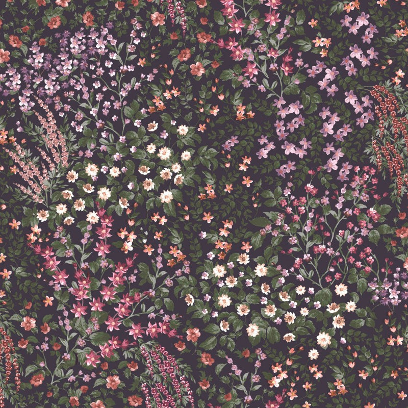 142356 Painterly Flora Purple Wallpaper by Graham & Brown
