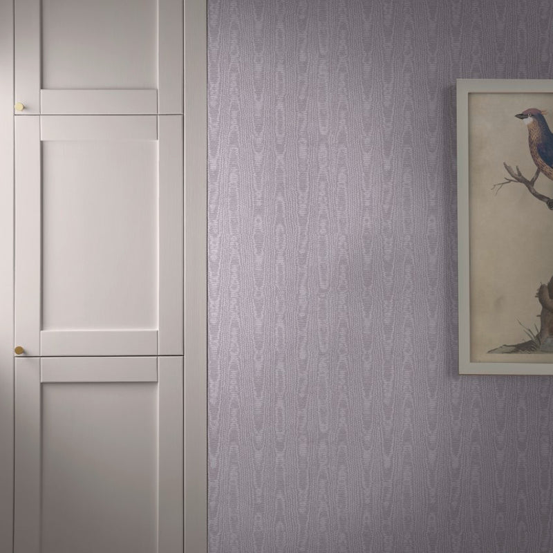 142362 Moire Lavender Wallpaper by Graham & Brown