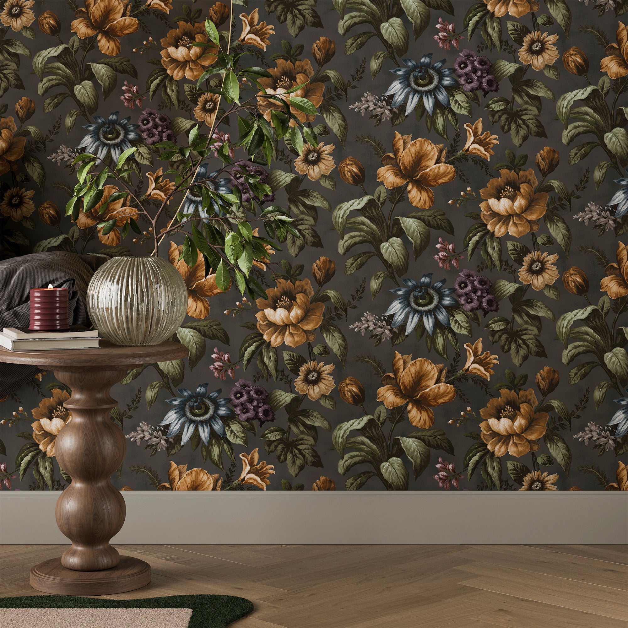 142535 Gardinia Charcoal Wallpaper by Superfresco Easy