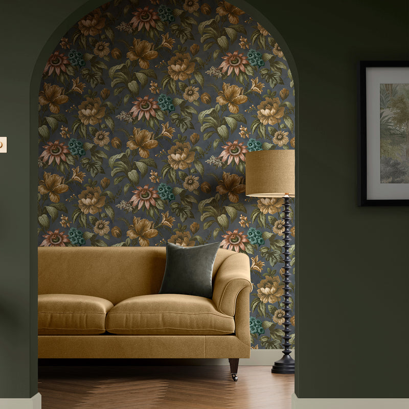 142537 Gardinia Archival Blue Wallpaper by Superfresco Easy