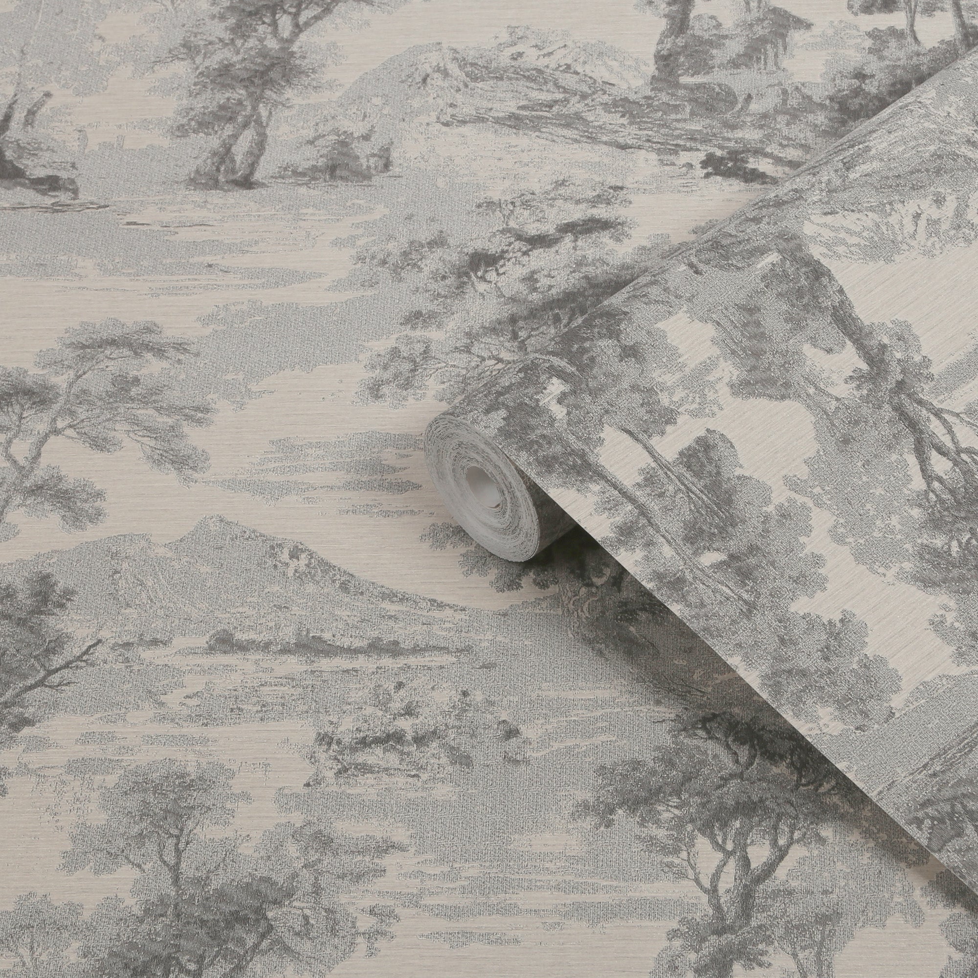 143030 Shibui Forest Shadow Dark Grey Threadscape Wallpaper by Boutique