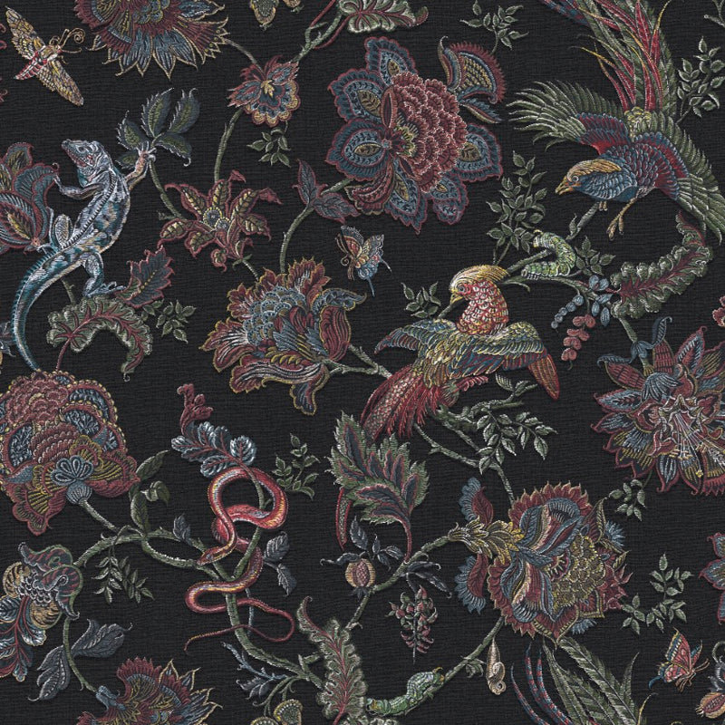 143235 Eternal Weave Black Wallpaper by Graham & Brown