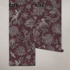 143237 Eternal Weave Damson Wallpaper by Graham & Brown