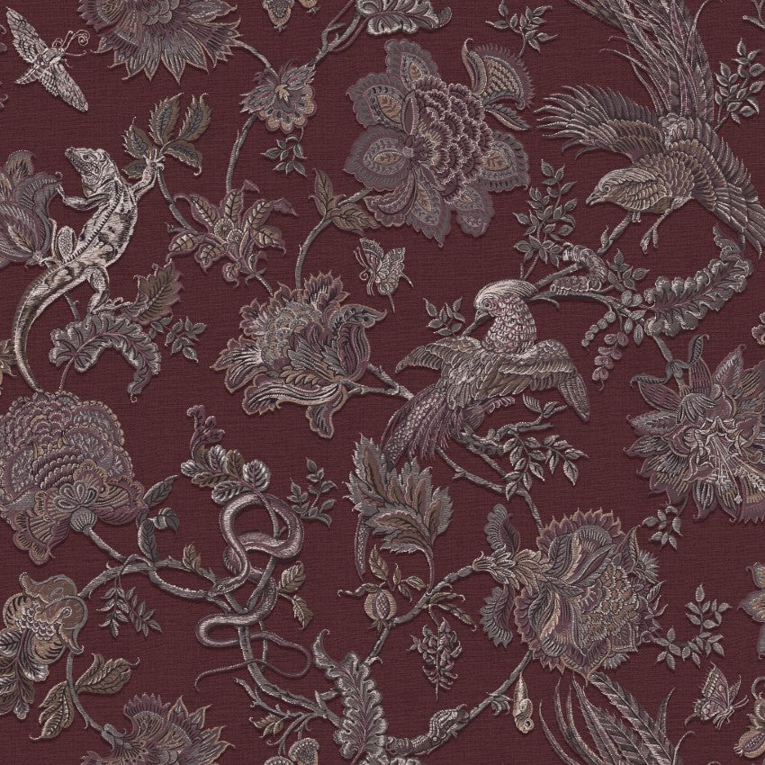 143237 Eternal Weave Damson Wallpaper by Graham & Brown