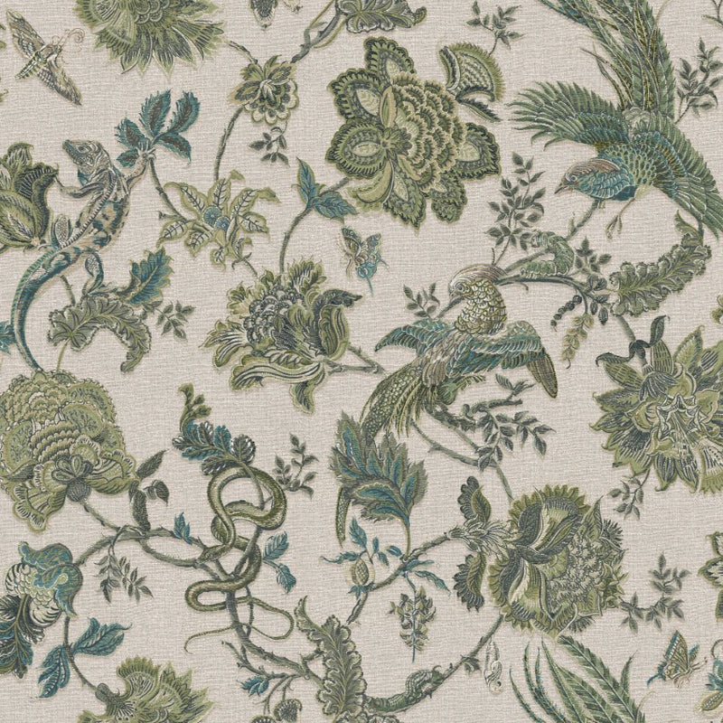 143239 Eternal Weave Sage Wallpaper by Graham & Brown