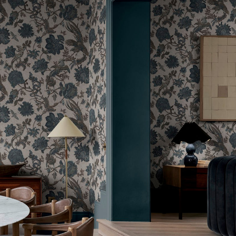143240 Eternal Weave Denim Wallpaper by Graham & Brown