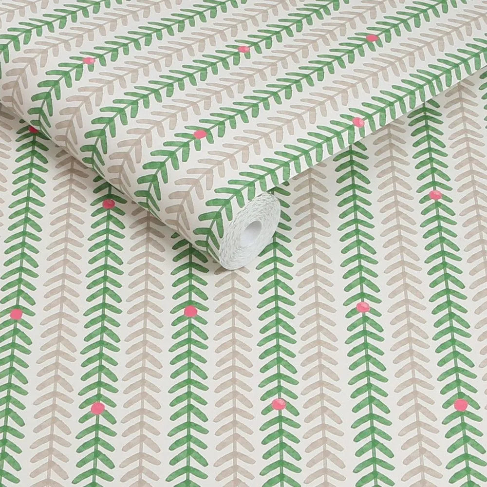 Painterly Stripe Green Wallpaper by Next