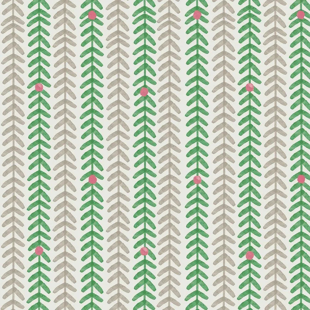 Painterly Stripe Green Wallpaper by Next