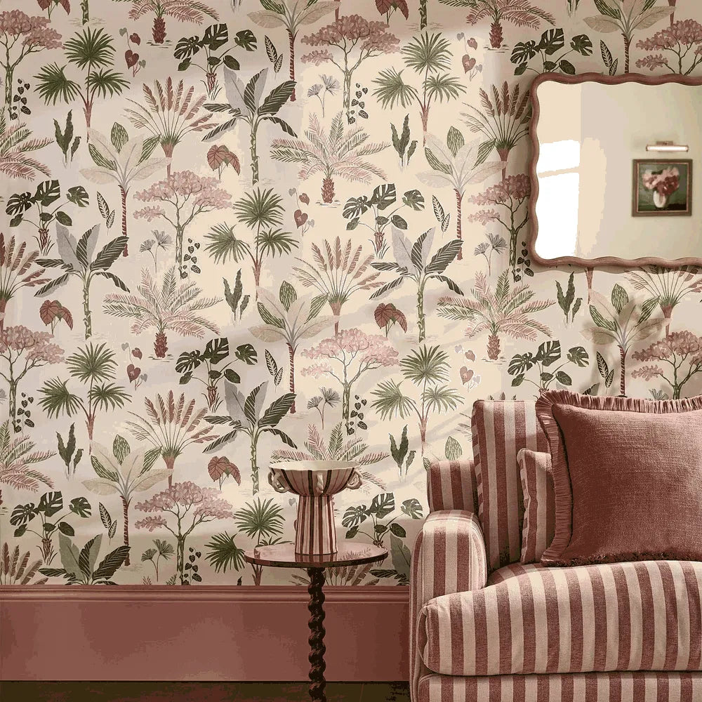 Oasis Palm Pastel Wallpaper by Next