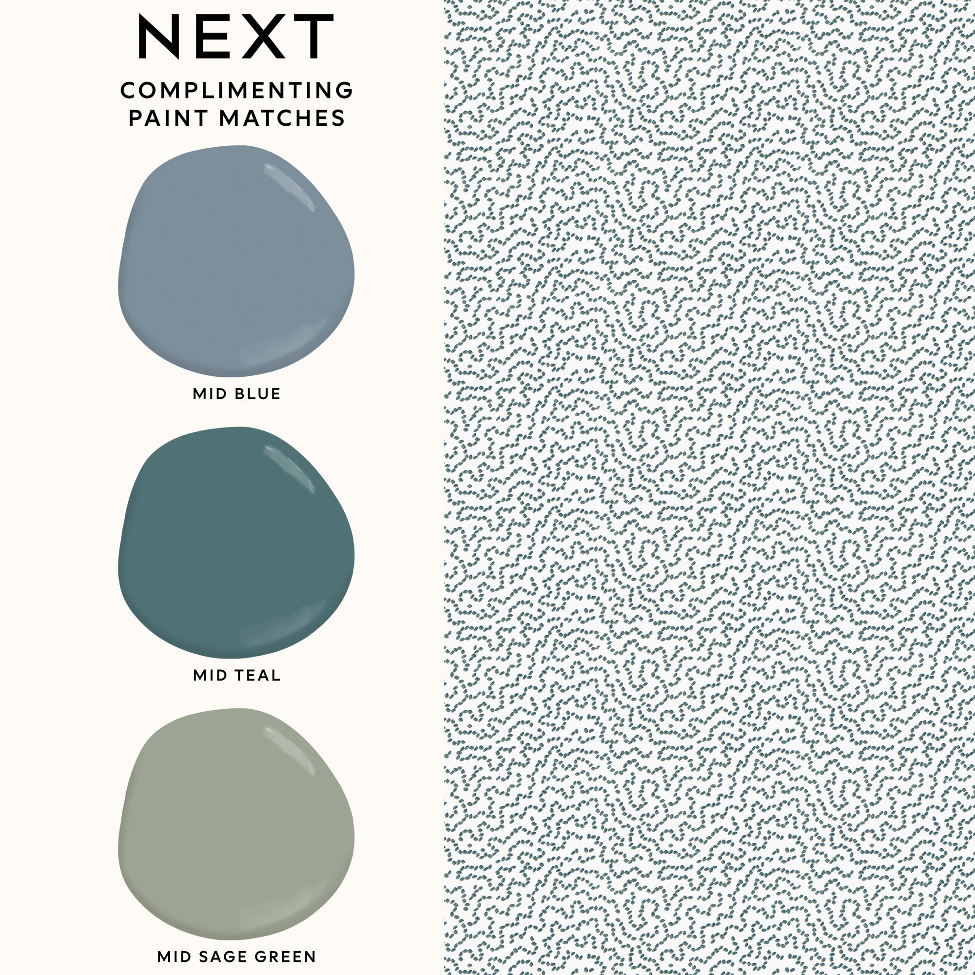 143285 Wiggle Geo Blue Wallpaper by Next