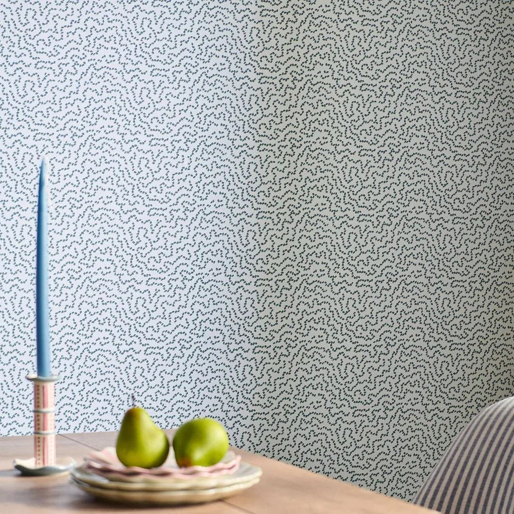 Wiggle Geo Blue Wallpaper by Next
