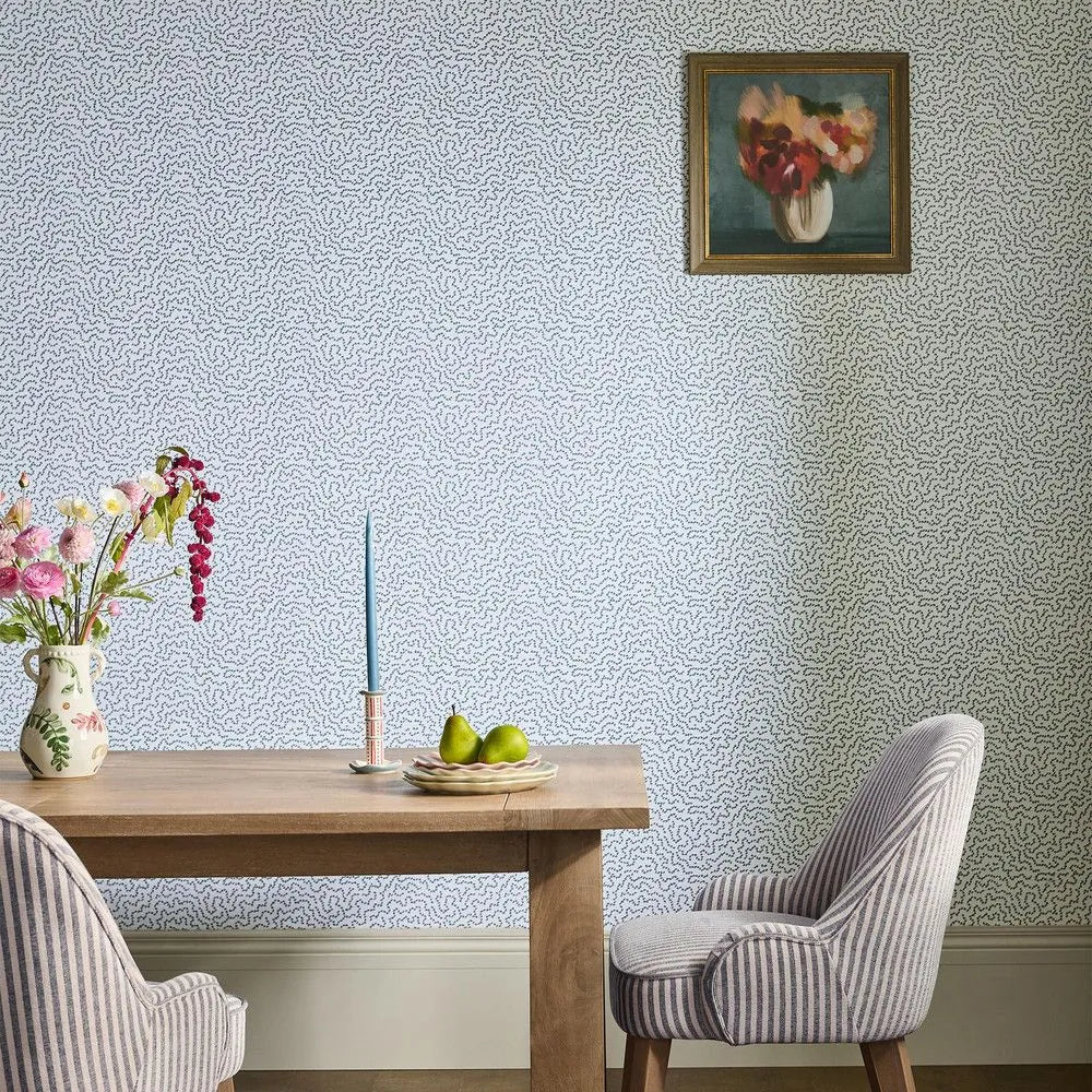 Wiggle Geo Blue Wallpaper by Next