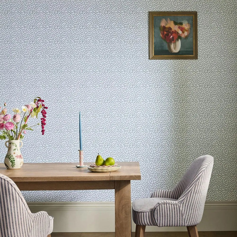 Wiggle Geo Blue Wallpaper by Next