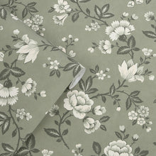 Bradenbury Trail Antique Green Wallpaper by Laura Ashley