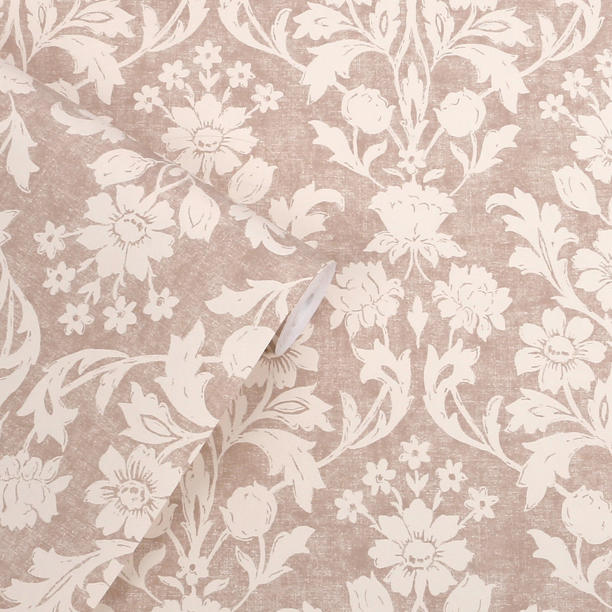 Semington Silhouette Plaster Pink Wallpaper by Laura Ashley