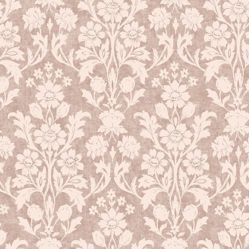 Semington Silhouette Plaster Pink Wallpaper by Laura Ashley