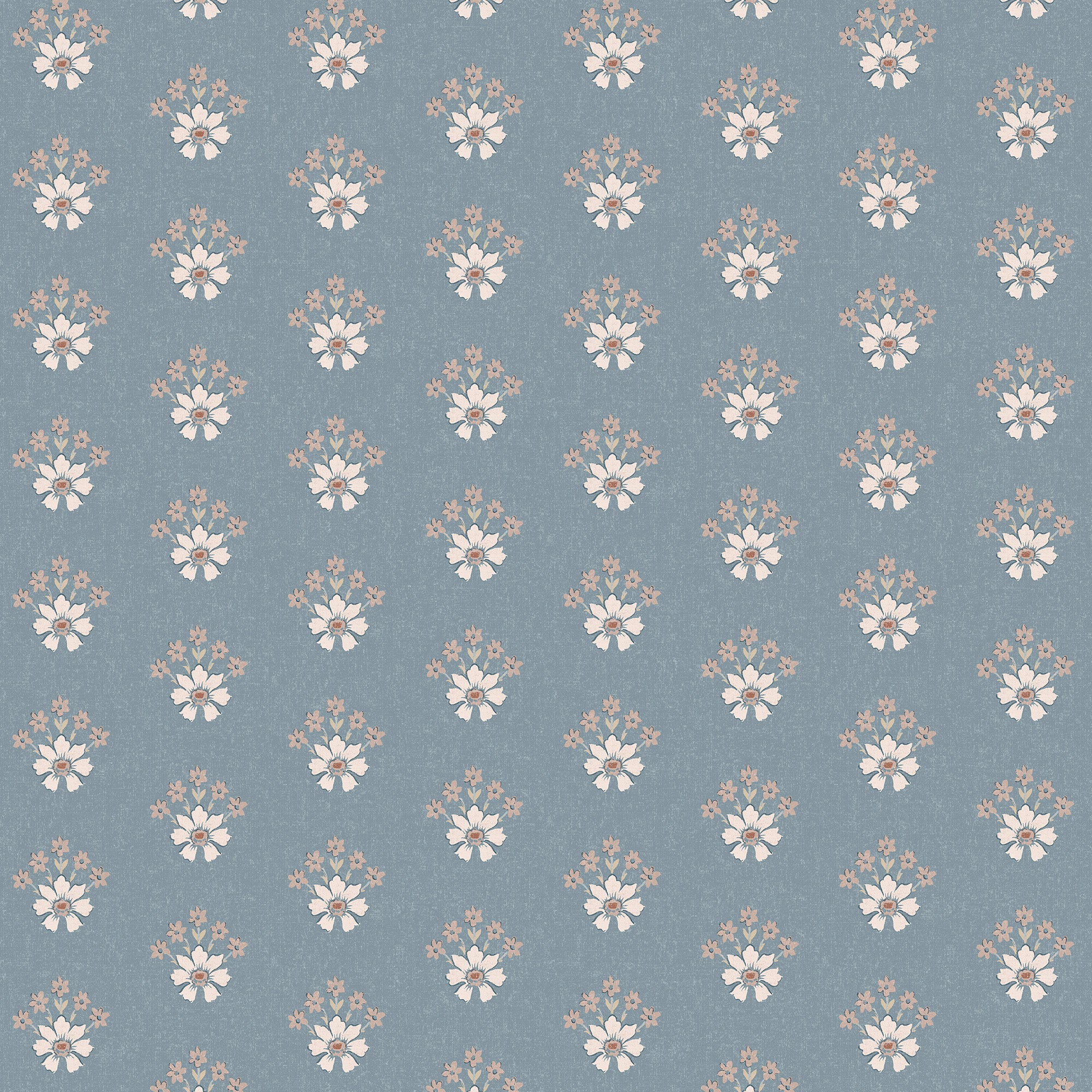Semington Floral Geo Newport Blue Wallpaper by Laura Ashley