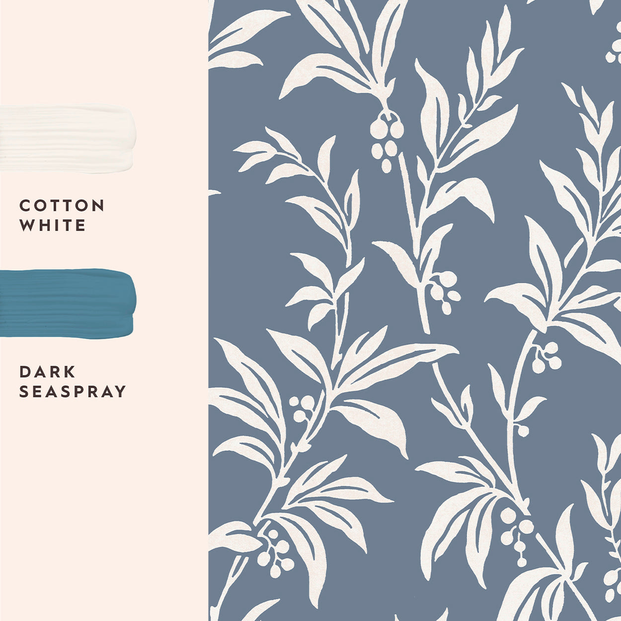 Paxford Leaves Dark Seaspray Wallpaper by Laura Ashley