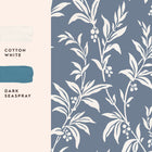 Paxford Leaves Dark Seaspray Wallpaper by Laura Ashley