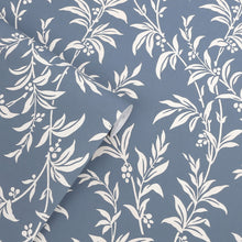 Paxford Leaves Dark Seaspray Wallpaper by Laura Ashley