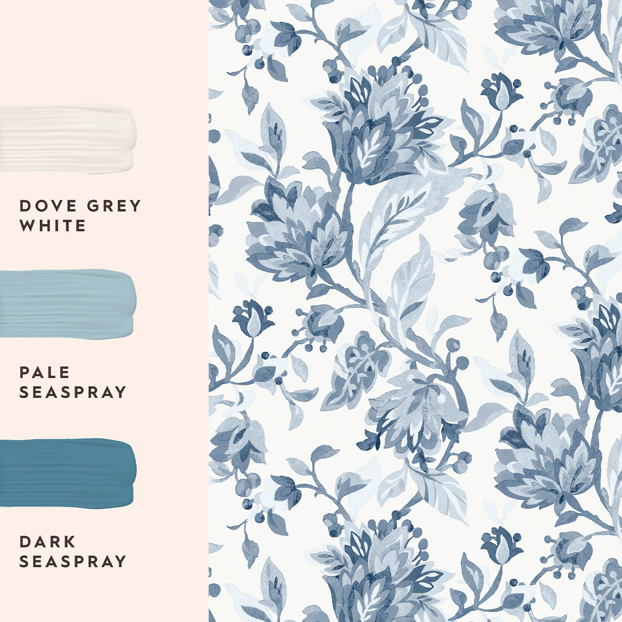 Adwick Trail Dark Seaspray Wallpaper by Laura Ashley