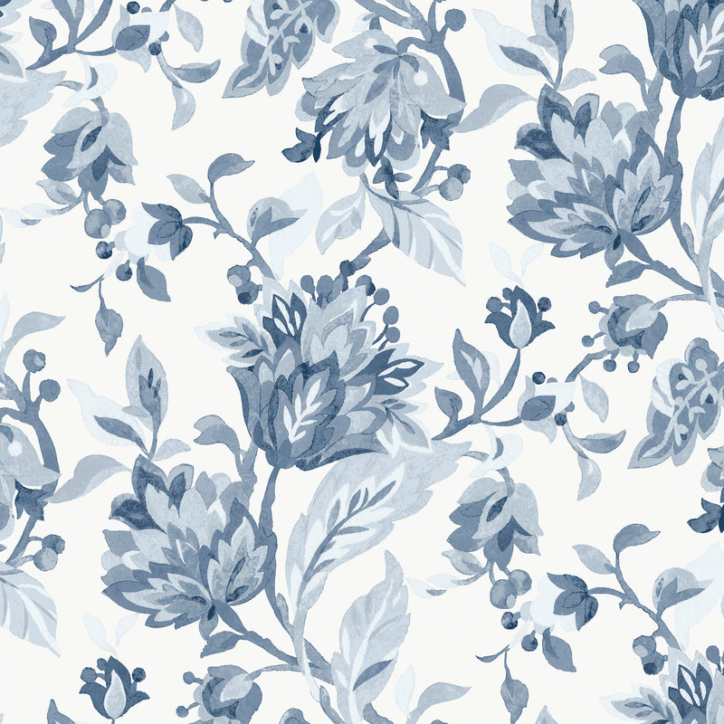Adwick Trail Dark Seaspray Wallpaper by Laura Ashley