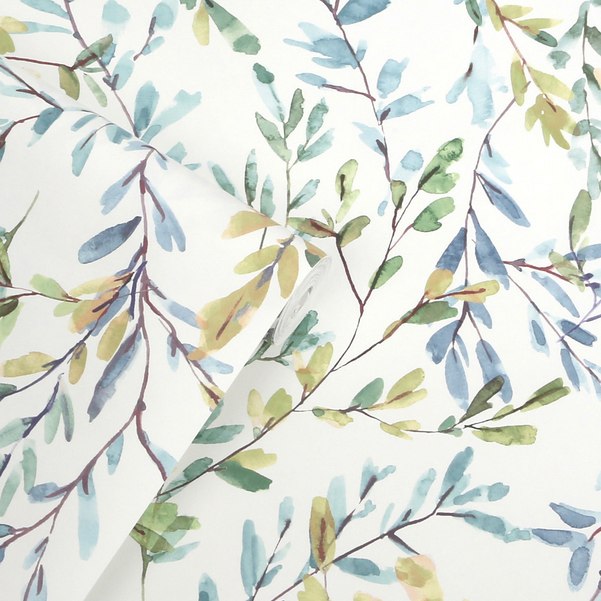 Brayton Leaves Fresh Green Wallpaper by Laura Ashley