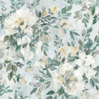 Elowen Peony Pale Teal Wallpaper by Laura Ashley