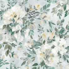 Elowen Peony Pale Teal Wallpaper by Laura Ashley