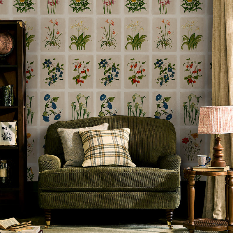 Pershore Postcards Linen Wallpaper by Laura Ashley